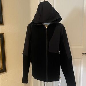 Lululemon Black boucle Hooded Zip-Up Jacket